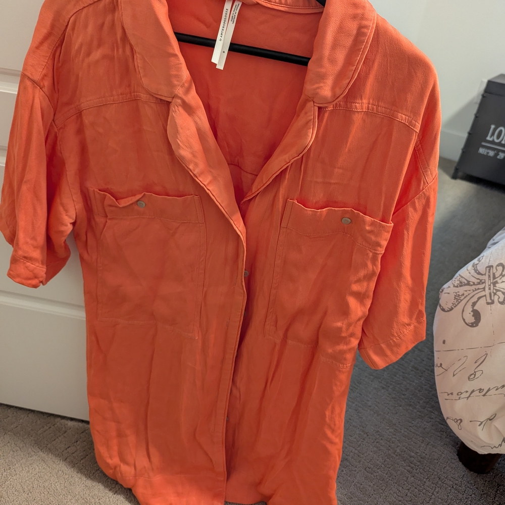 Anthropologie Coral Shirt